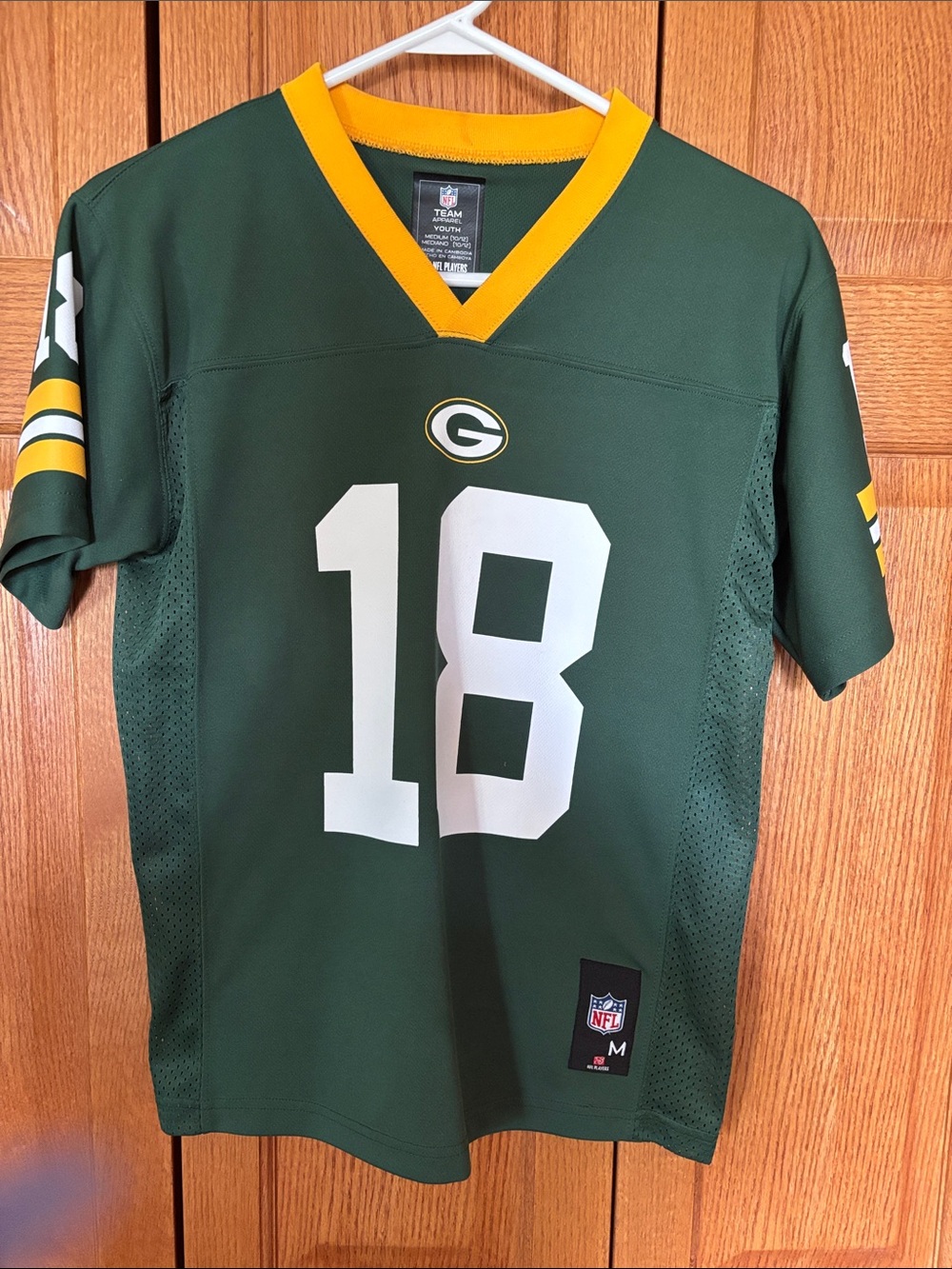 Team Apparel Green Bay Packers Randall Cobb #18 Football Jersey